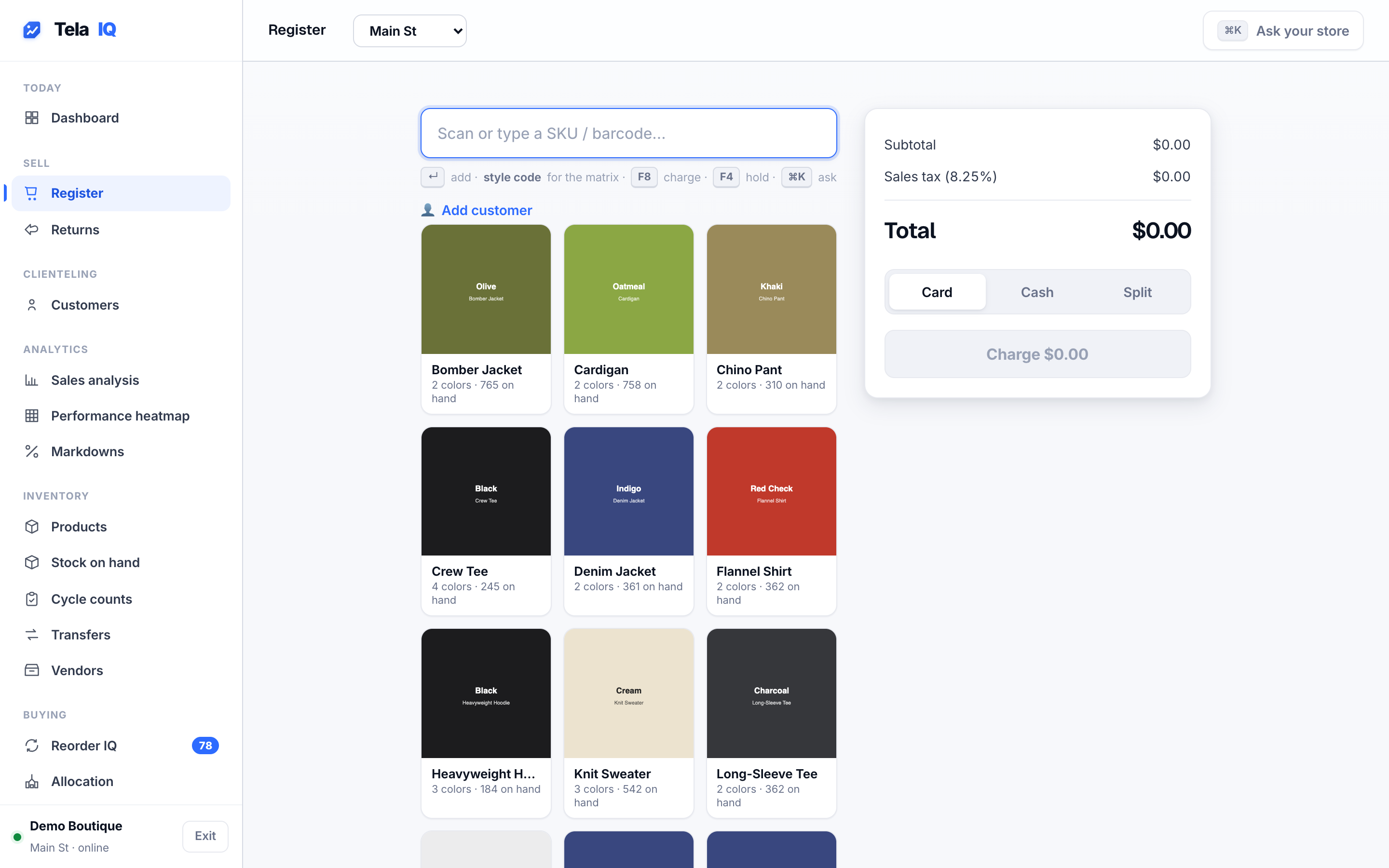 A connected register built for apparel